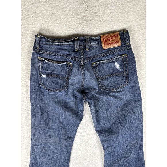 Lucky Brand Jeans Womens 8/28 28x33 Blue Easy Rider Dungarees Made in USA Denim - Picture 13 of 15